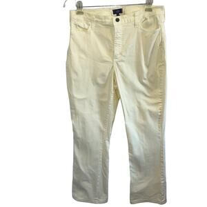 NYDJ Stretch High Rise Denim Bootcut Jeans Yellow 14